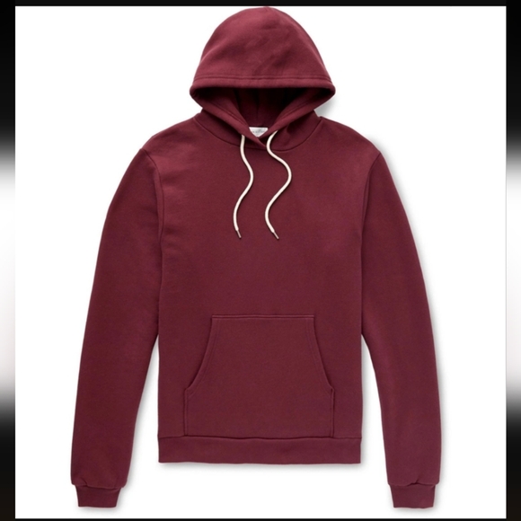 John Elliott - Beach Loopback Cotton-Jersey Hoodie - Burgundy - Picture 2 of 10